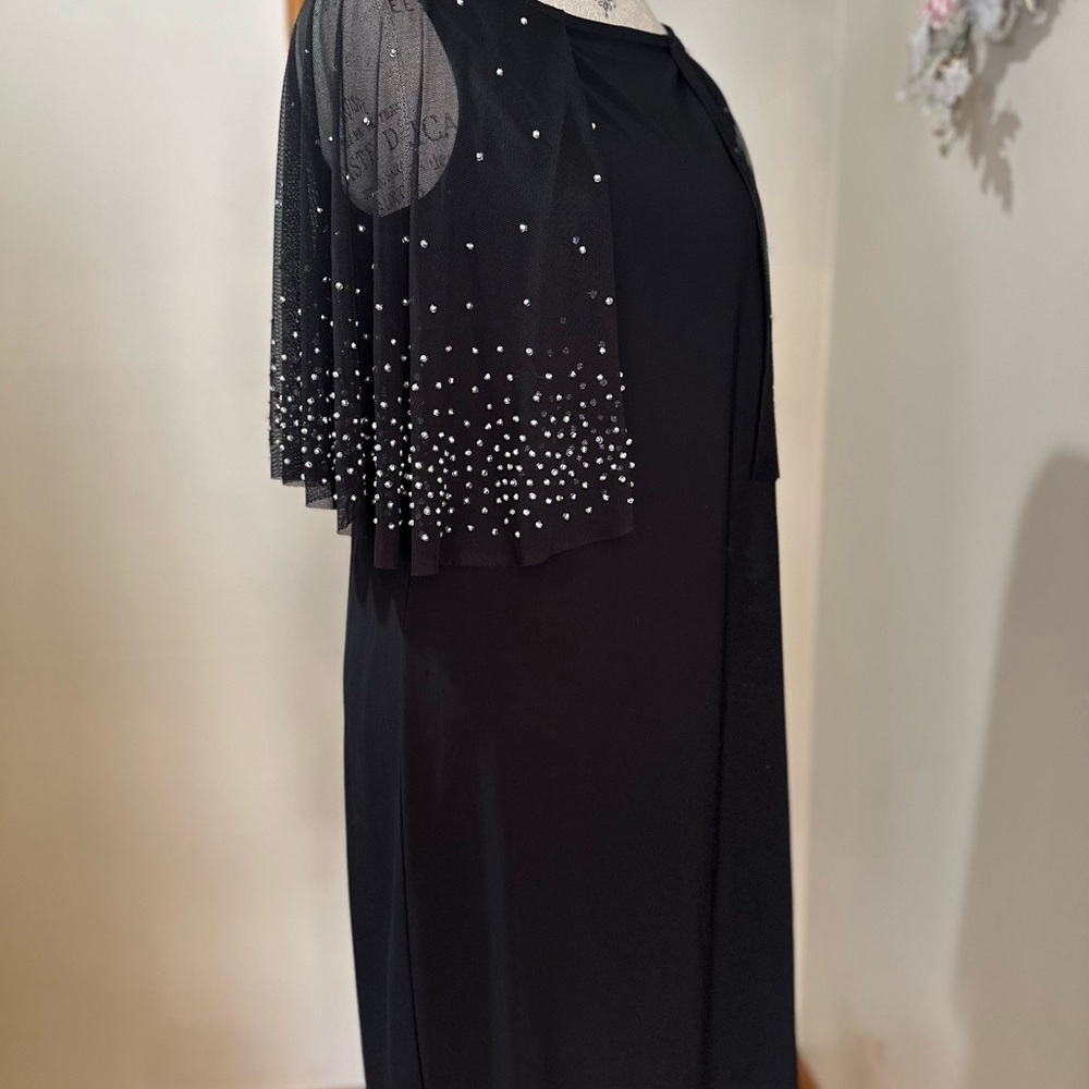 MARINA Black Dress with Sparkling Accents / 14 - Picture 9 of 12